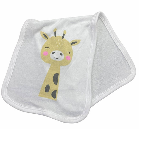 Rabbit Skins Infant Terry Burp Cloth with Giraffe Print - Gift Set of 4 - Picture 1 of 7